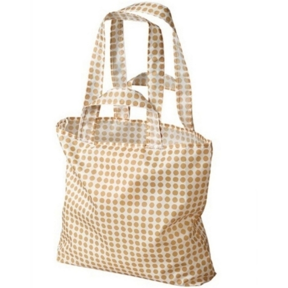 Ikea Skynke shopping tote bag 2 pack Tan Polka Dot Bundle - Picture 6 of 6